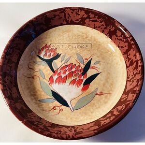 Certified International Susan Winger 9" Pasta Bowl/Plate "Artichoke"